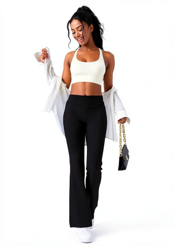 FitFlex Women's Flared Yoga Pants High Waist Four‑Way Stretch-2