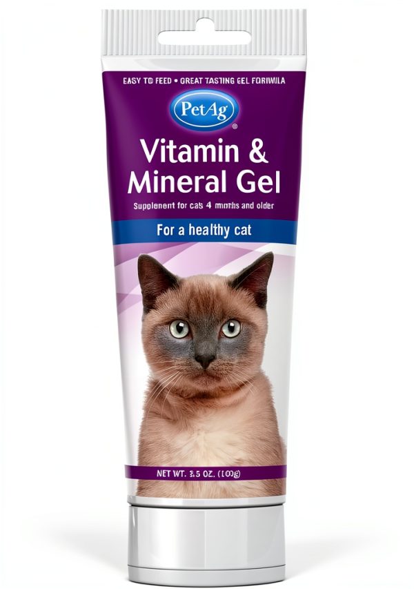 PetAg Vitamin and Mineral Gel Supplement for Cats 3.5oz Easy Digest-0