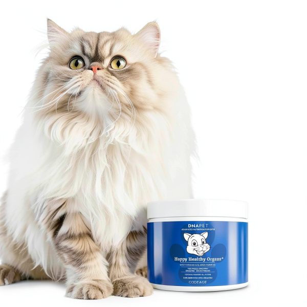 Happy Healthy Organs & Glands Supplement For Cats, Freeze-Dried Raw Bovine Liver Grass-Fed Bone Marrow Heart Kidney Pancreas, Bovine Thymus Iron Multi Organ Powder, Joints Cat Vitamins 1.48 oz-6