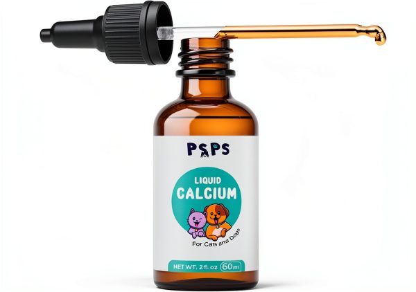 Calcium Liquid for Dogs and Cats by Psps 2 Fl Oz with Vitamins A C D-3