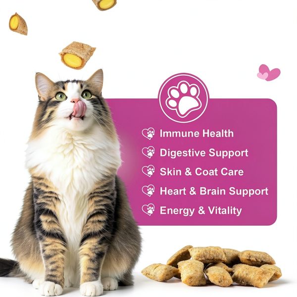 15 in 1 Cat Multivitamin Treats by FANGCUN with Omega 3 & Prebiotics-2