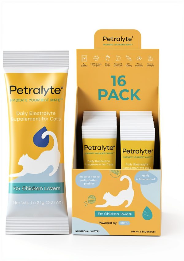 Petralyte Cat Hydration Electrolyte Joint Supplement – 16 Pack Chicken-0