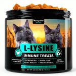 Lysine Cat Treats with Natural Vitamins & Trace Minerals - Daily Immune Support for Cats & Kittens That Eases Sneezing, Runny Nose, Watery Eyes - Promotes Respiratory Health, Normal Eye Function 135-0