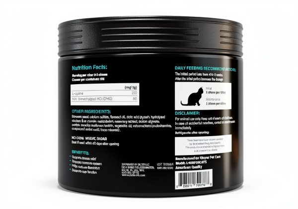 Lysine Cat Treats with Natural Vitamins & Trace Minerals - Daily Immune Support for Cats & Kittens That Eases Sneezing, Runny Nose, Watery Eyes - Promotes Respiratory Health, Normal Eye Function 135-6