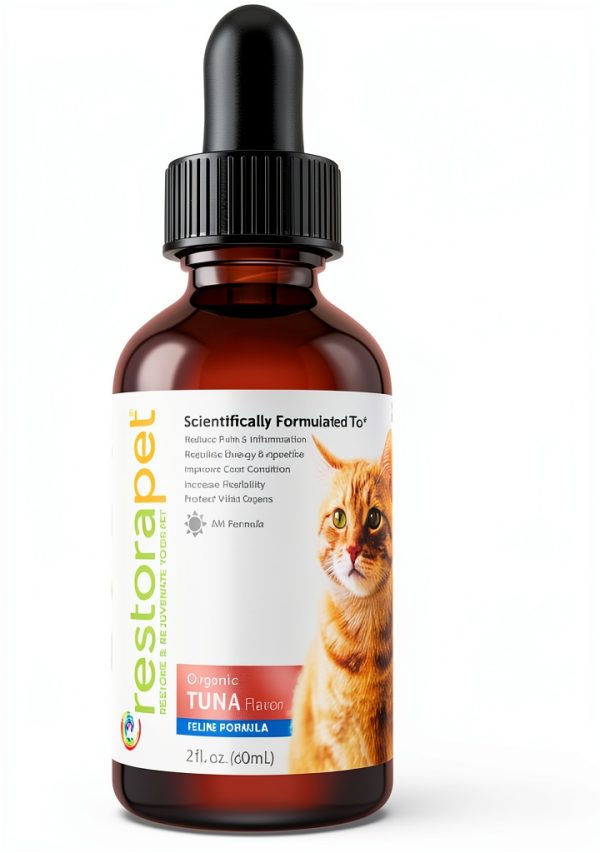 RestoraPet Organic Cat Supplement – Antioxidant Liquid Drops, Tuna-0