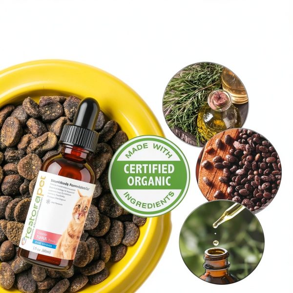 RestoraPet Organic Cat Supplement – Antioxidant Liquid Drops, Tuna-3