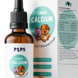 Calcium Liquid for Dogs and Cats by Psps 2 Fl Oz with Vitamins A C D-0