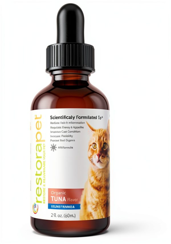 RestoraPet Organic Cat Supplement – Antioxidant Liquid Drops, Tuna-6