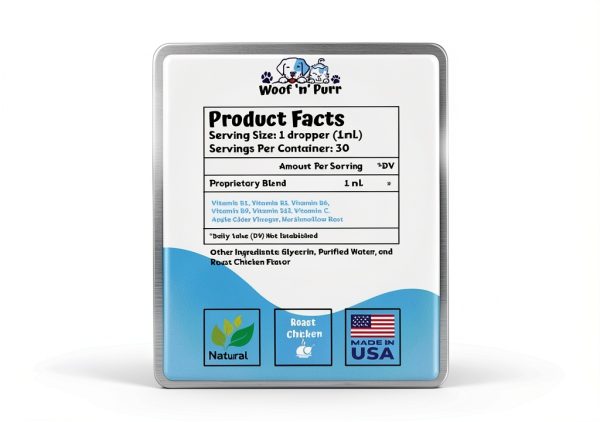 Cat Multivitamin by Woof n Purr – Skin & Coat, Joint Support 1oz-1
