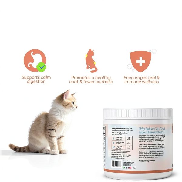 Indoor Cat Multivitamin - Finicky Feline Omega 3 Lysine-8