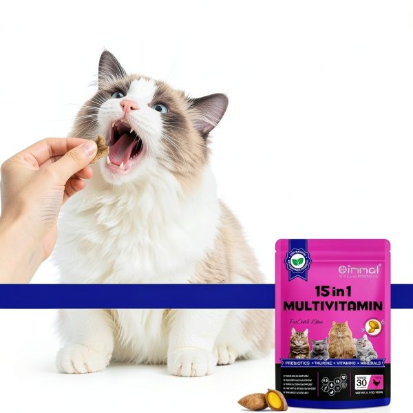 15 in 1 Multivitamin for Cats FANSHI Chicken Flavor Chews 3.7 oz-3