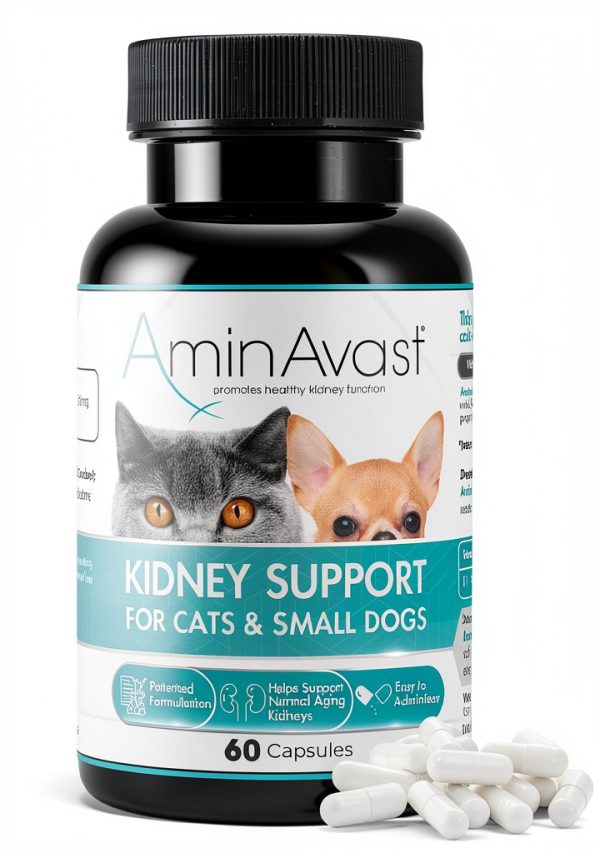 Kidney Support AminAvast for Cats & Small Dogs 300mg 60 Capsules-0