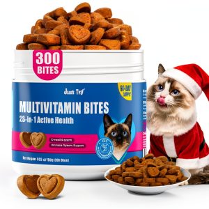 Just Try 23-in-1 Taurine Cat Vitamins Treats with L-Lysine – 300 Bites-0