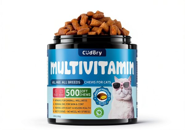 Cat Multivitamin Cudory Cheese Chew with Taurine B Complex 500 Chews-3