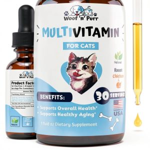Cat Multivitamin by Woof n Purr – Skin & Coat, Joint Support 1oz-0